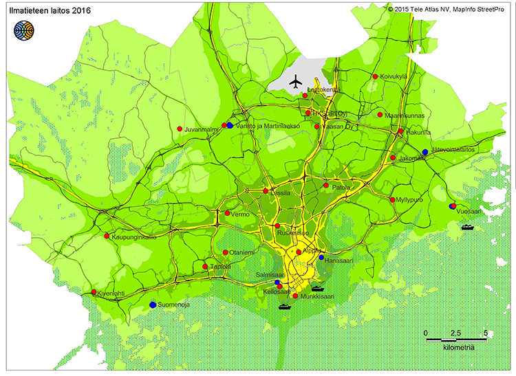 Mallinnuksen mukaan ilmanlaatu pääkaupunkiseudulla hyvää - Ilmatieteen  laitos