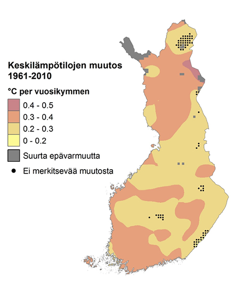 Suomen ilmasto-oloissa ja niiden muutoksissa suurta alueellista vaihtelua -  Ilmatieteen laitos